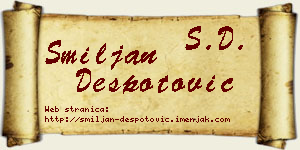 Smiljan Despotović vizit kartica